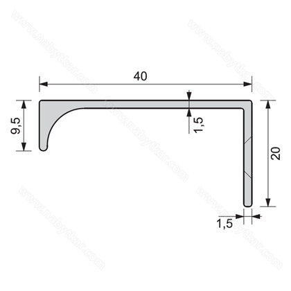 Madlo U09 rádius R9 inox