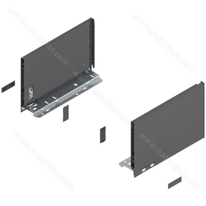 Legrabox, bočnice 770C2702S Orion sivá matná /Blum