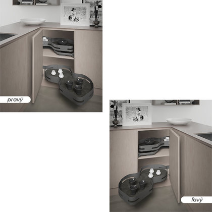 Erg.roh.kôš MATERIA 371, 2 pol. 450 mm, Antracit / SIGE