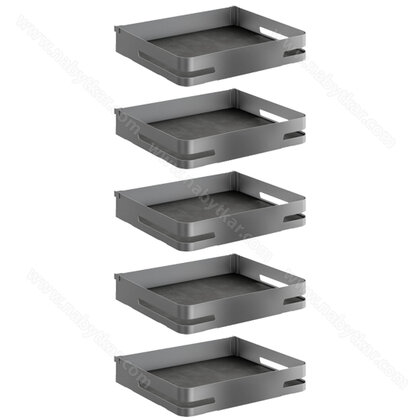 Košíkový set k potrav.košu 295, šírka: 600mm, počet políc: 5ks, Antracit / SIGE