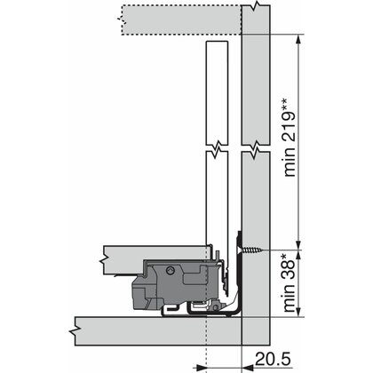 Legrabox, bočnice 770F4502S Orion sivá matná, 450 mm /Blum Legrabox, bočnice 770F4502S Orion sivá matná, 450 mm /Blum