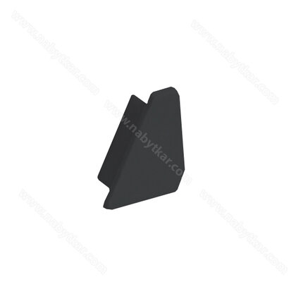 LED PROFIL - 16x13mm Rohový, Profil - hliník, koncovka čierna , pravá/CP