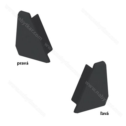 LED PROFIL - 16x13mm Rohový, Profil - hliník, koncovka čierna /CP