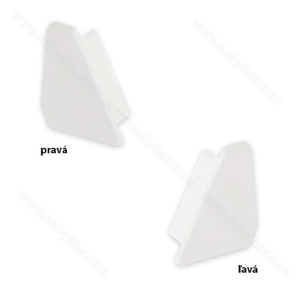 LED PROFIL - 16x13mm Rohový, Profil - hliník, koncovka biela /CP