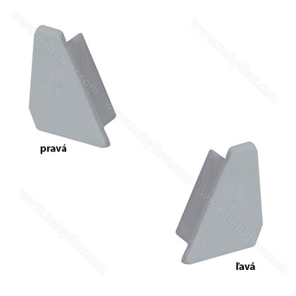 LED PROFIL - 16x13mm Rohový, Profil - hliník, koncovka sivá /CP