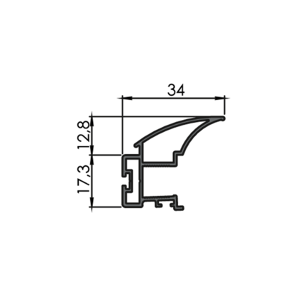 Madlo TWIN MULTI 10 2,7m biela matná, na nasúvaciu štetinu /Laguna