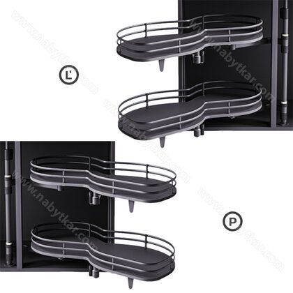 Erg.roh.kôš ASTON "90" 2 pol. pravý s tlmením, antracit / Iron Line