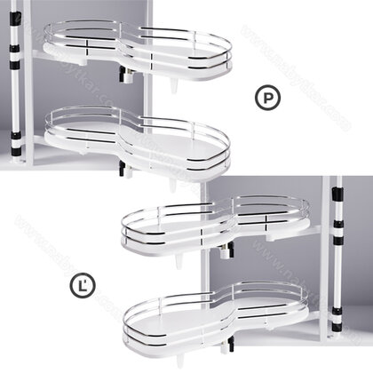 Erg.roh.kôš ASTON "90" 2 pol. pravý s tlmením,chróm+biela / Iron Line