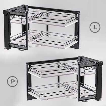 Kôš Concord ASTON "90" s tlmením, chróm+biela /Iron Line