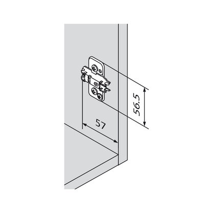 Platnička CLIP H0 EXPANDO s hmoždinkami a excentrom 3D, 174H7100E ONYX  /Blum Platnička CLIP H0 EXPANDO s hmoždinkami a excentrom 3D, 174H7100E ONYX  /Blum