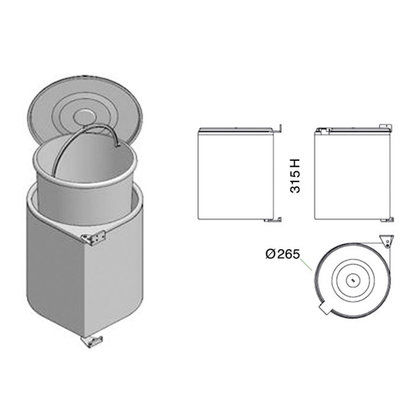 Kôš na odpadky ART 270 LC, 12l, 97PG