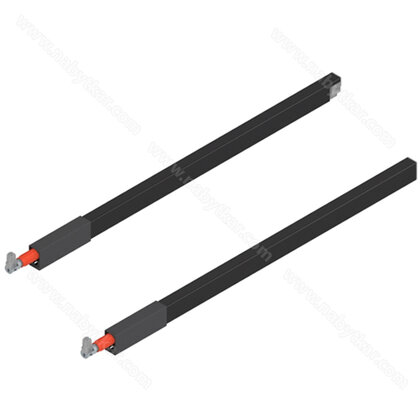 Reling hranatý ANTARO čierny L+P /Blum