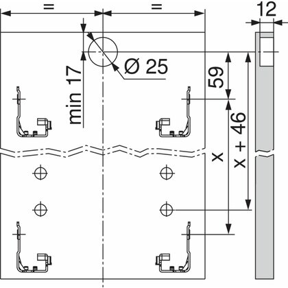 Legrabox, bočnice 770M3502S Orion sivá matná, 350 mm /Blum