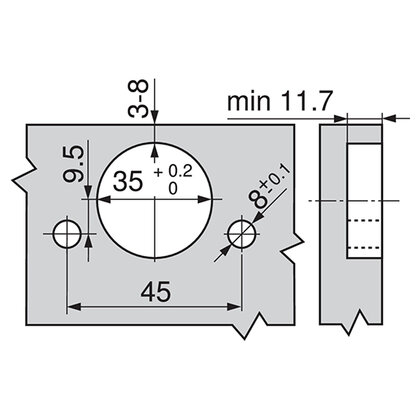 Záves CLIP TOP 155° inserta, bez pružiny 70T7590.TL /Blum Záves CLIP TOP 155° inserta, bez pružiny 70T7590.TL /Blum
