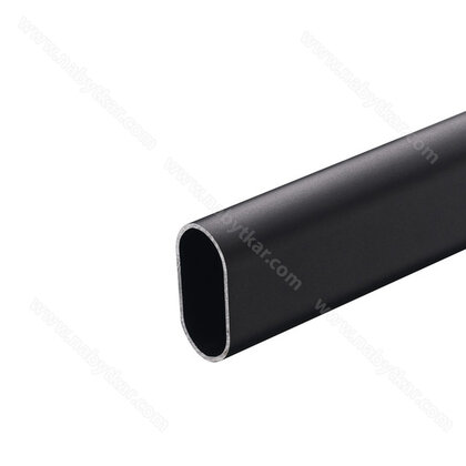 Vešiaková tyč oválna 3m, čierna