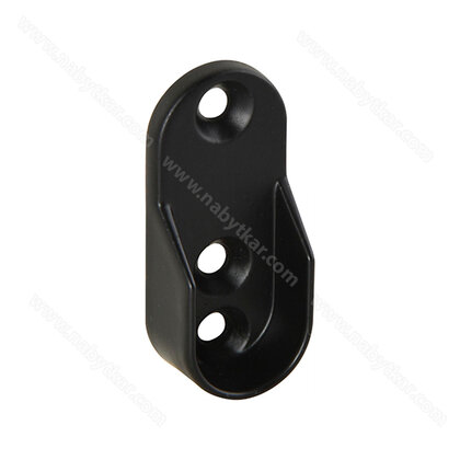 Bočný držiak vešiakovej tyče 3-dier. čierny / LC Bočný držiak vešiakovej tyče 3-dier. čierny / LC