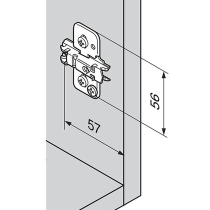 Platnička CLIP 3D H0 bez euro skr. 173H7100 ONYX /Blum
