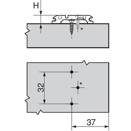 Platnička CLIP 3D H0 bez euro skr. 173H7100 ONYX /Blum