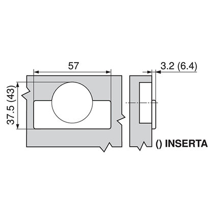 Záves INSERTA 70T3690.TL polonaložený, bez pera  /Blum