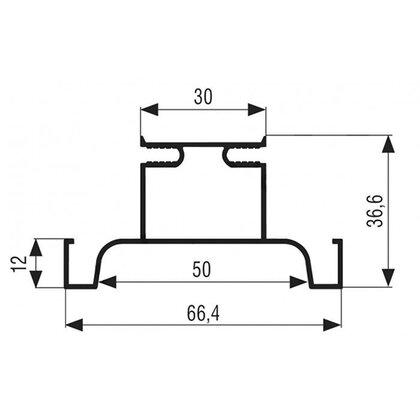 Gripless - Zvislý profil obojstranný 2,7m Gripless - Zvislý profil obojstranný 2,7m