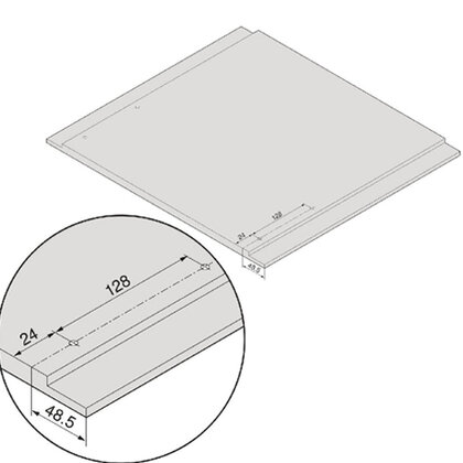 Legrabox, bočnice 770K3502S Biela matná, 350 mm /Blum