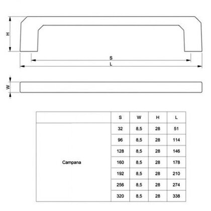Madlo CAMPANA C-582 P68, antracit