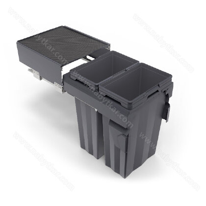 Kôš na odpadky 362-380 x 520 x 540, 54l.antracit,do 400 mm /Irone