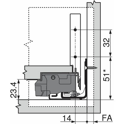 Legrabox, bočnice 770M4002S biele, 400 mm /Blum