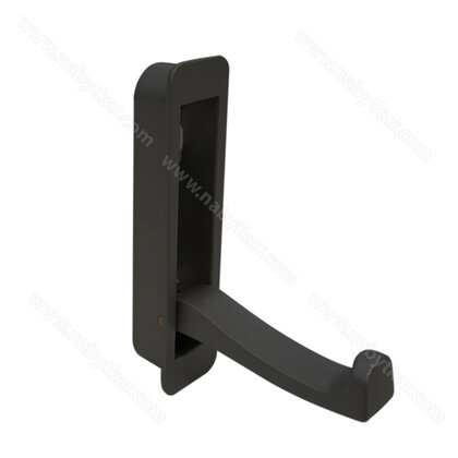 Náb.vešiak sklopný 80x20 pre otvor 61x13,5 mm 10 kg , čierny mat.