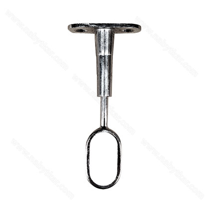 Držiak vešiakovej tyče stopkový prechodový, s reg. nikel/ LC