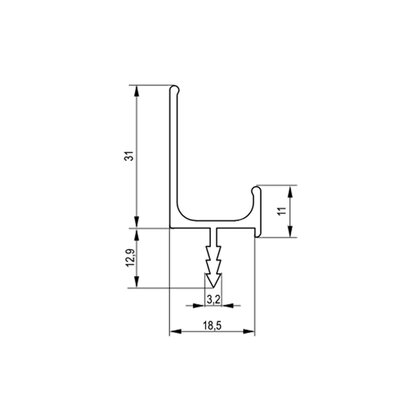 Profil UKW 5, L-3,0 m HLINÍK / Rejs