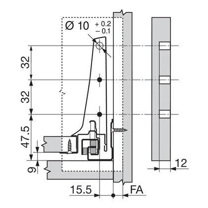 Tandembox Antaro Bočnica "K" Ľavá a pravá, biela