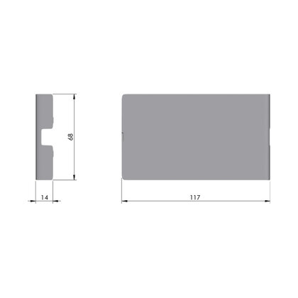 Krytka pre sklopný lankový mech. KIARO EASY- Biela