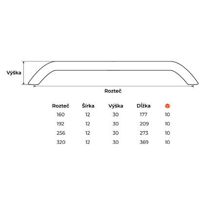 Madlo C-5849, P61 , čierna matná / Nomet
