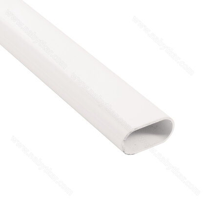 Vešiaková tyč oválna 3m, biela matná / LC