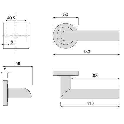 Kľučka TOLEDO K-841-01 G8/G2