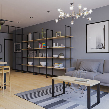 Noha stolová SR45-450-450-L2-K1 čierna /Gamet 