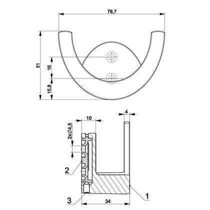 Vešiak Z-5426, matné zlato 