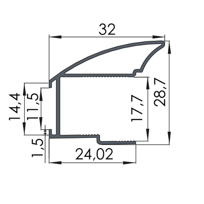 Madlo multiOMEGA Green Line hliník 2,7m/Laguna