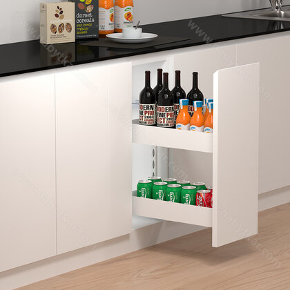 Cargo košík ASTON LUX "30" 2 pol,spod.ved. 250x425x515 biela /Iron Line