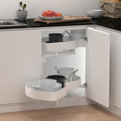 Erg.roh.kôš ASTON LUX "90" 2 pol. ľavý s tlmením, biela / Iron Line