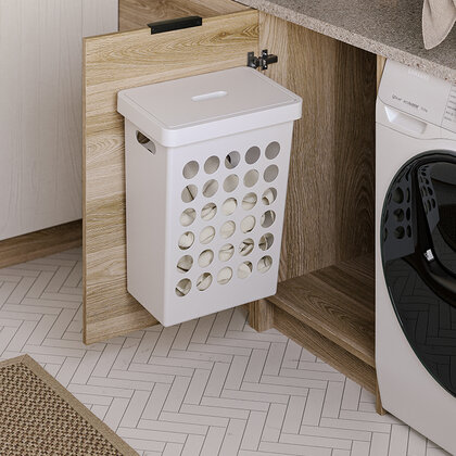 Kôš na bielizeň v500š395hl260 mm, 33 L, biely / Rejs