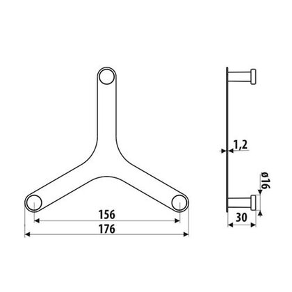 Vešiak Spinner WS106 L2 čierny / Gamet Vešiak Spinner WS106 L2 čierny / Gamet