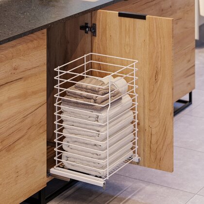 Výsuv spodný bez uchytenia na čelo pre koše na bielizeń L300 mm / Rejs