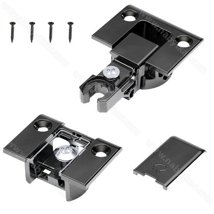 Záves KIMANA , čierny nikel  (balenie:záves s protikusom)