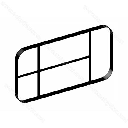 Rám na zrkadlo 500 x 900 mm čierny / Gamet