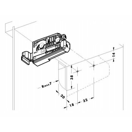 Záves na montážnu lištu 806.14 CAMAR ľavý Záves na montážnu lištu 806.14 CAMAR ľavý