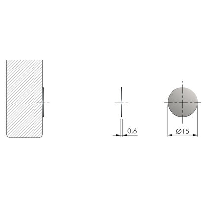 K-PUSH TECH samolepiaci protikus fi 15 mm pre tlmič s magnetom 