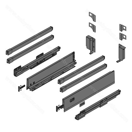 Creobox 500 - FLEXSET,2hranatý reling, antracit / DTC