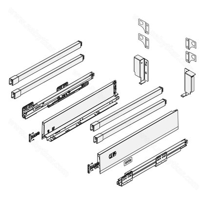 Creobox 500 - FLEXSET,2hranatý reling, biely / DTC